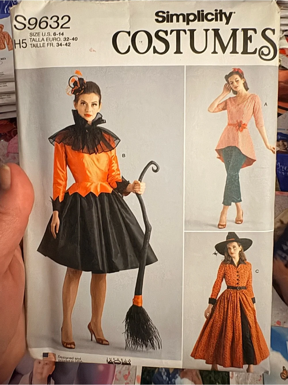 BN UNCUT SIMPLICITY 9632 H5 SEWING PATTERNS HALLOWEEN COSTUMES